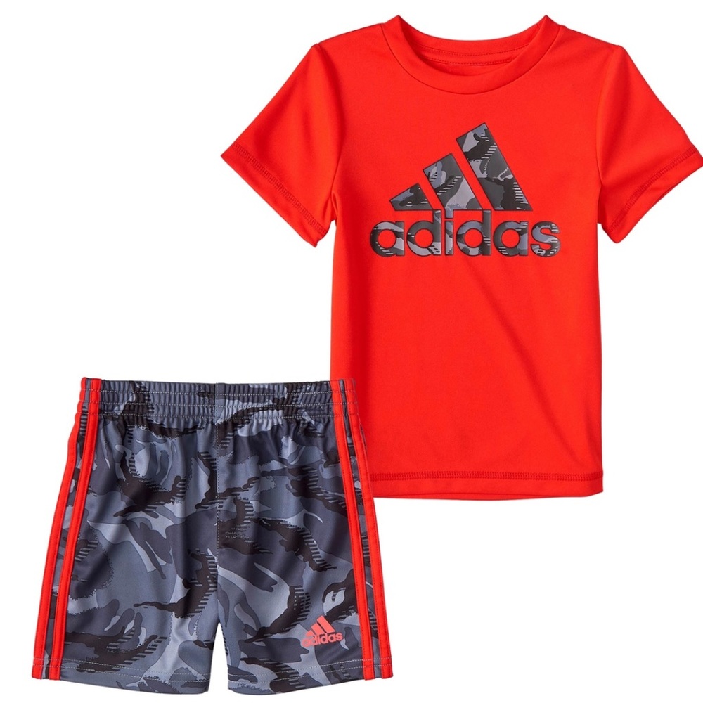 Adidas Boys Action Camo Tee & Shorts 2 Pc. Set | Boy 7yo